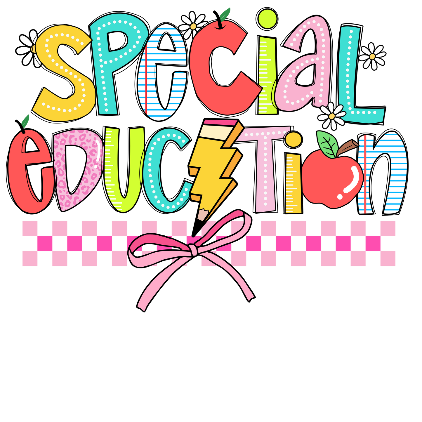 School Staff Checkered/Bow