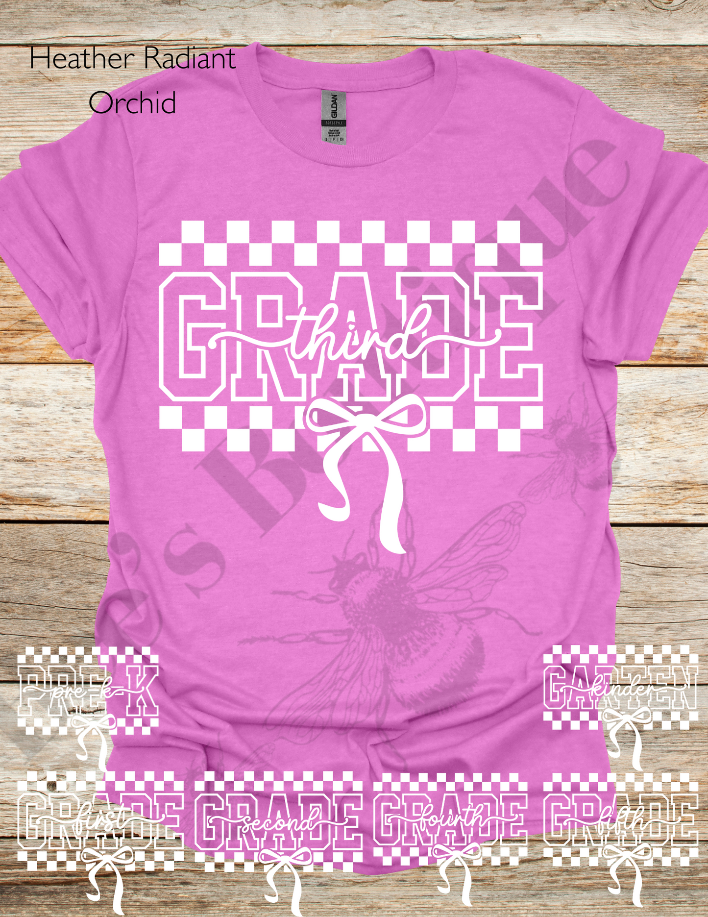 White Checkered Grade Level Shirts