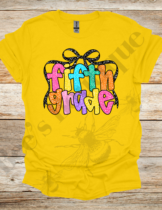 Fifth Grade Composition Bow Shirt