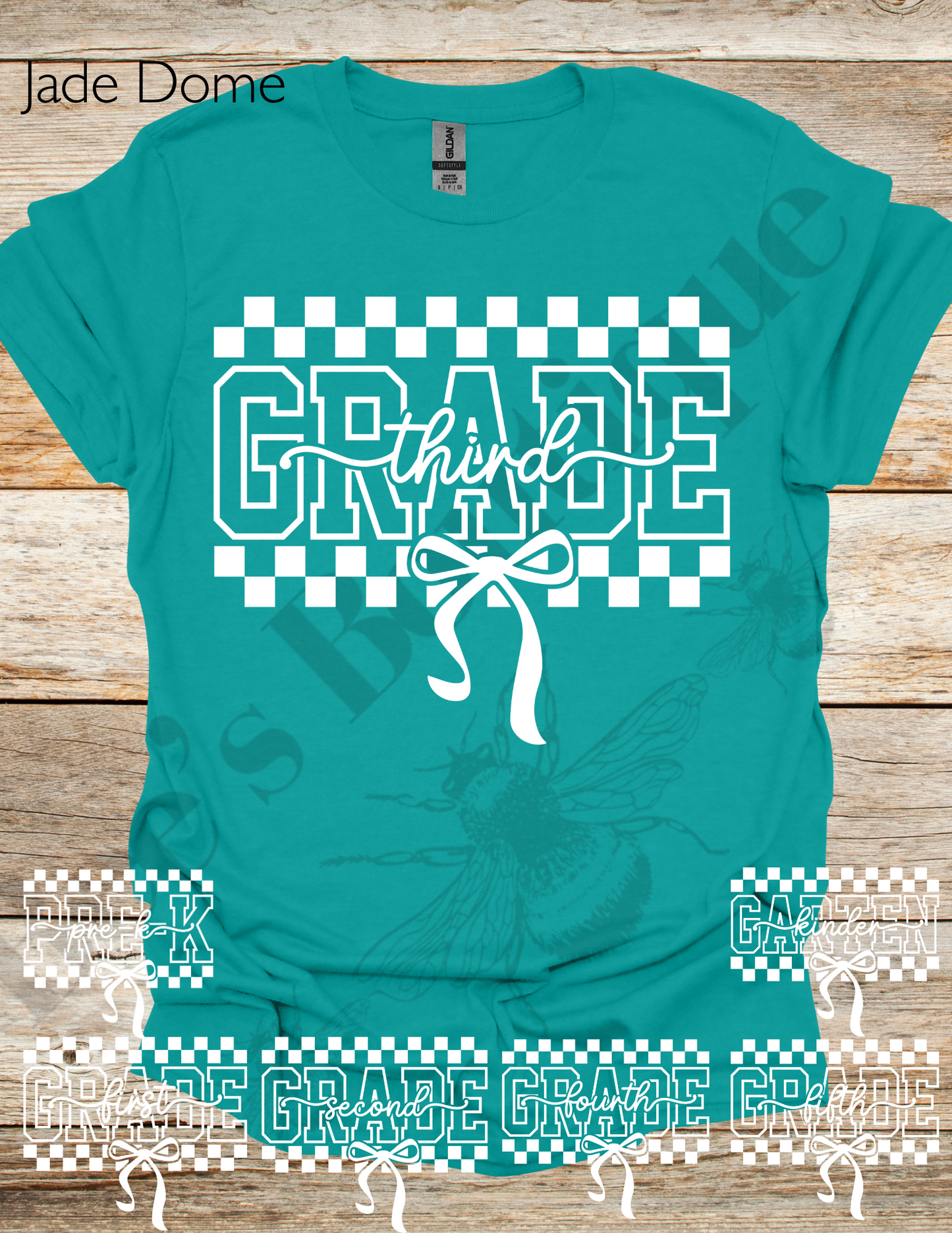 White Checkered Grade Level Shirts