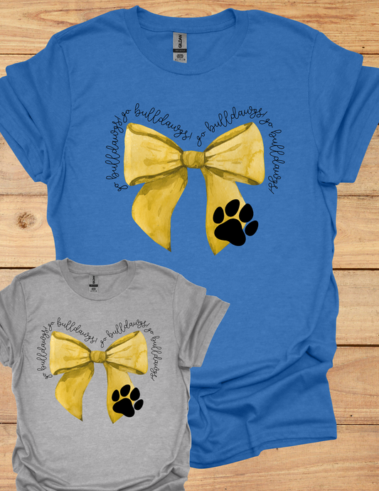 Bulldawgs Paw Print Bow Shirt