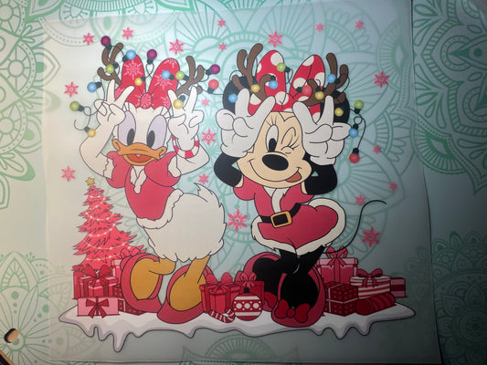 Minnie & Daisy Christmas Heat Transfer