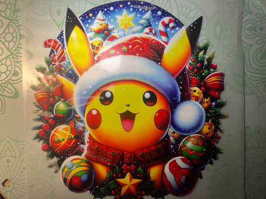 Pikachu Christmas Heat Transfer