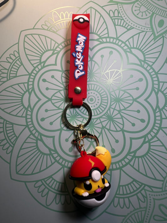 Eevee Pokeball Keychain