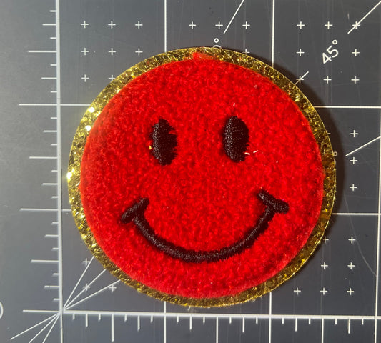 Red Smiley Face Iron-On